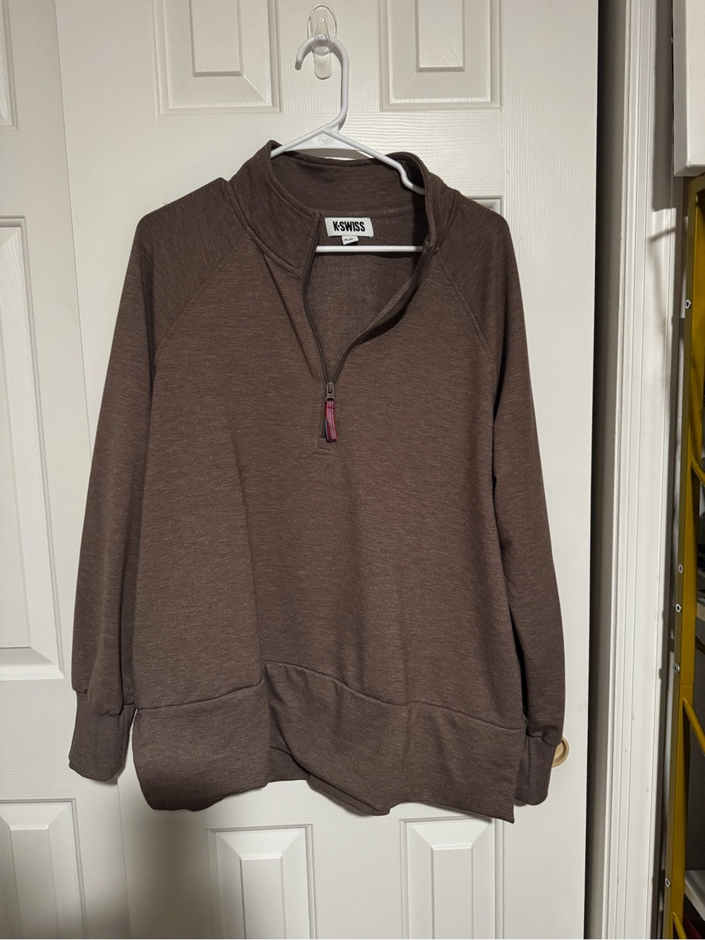 K-Swiss Women's Brown Half-Zip Cowl Pullover